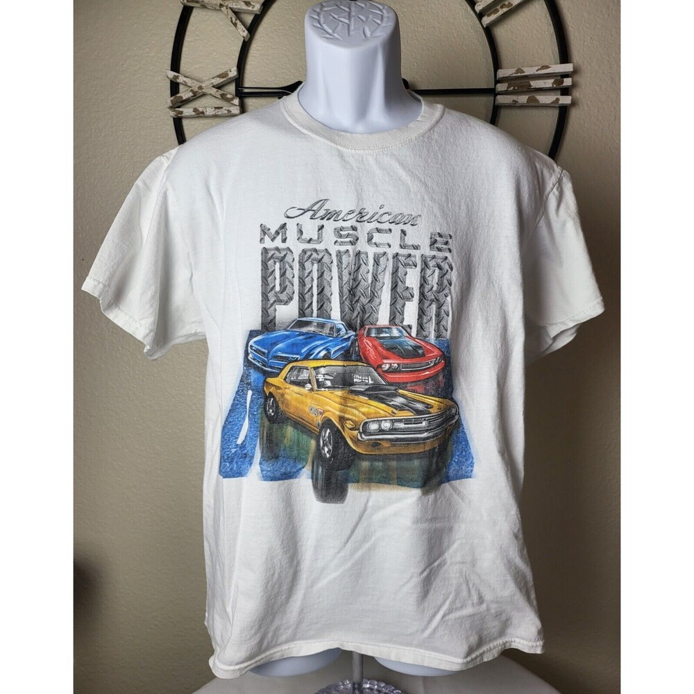 American Muscle Power Diamond Plate Lifestyle Classics Men's T Shirt  Size L